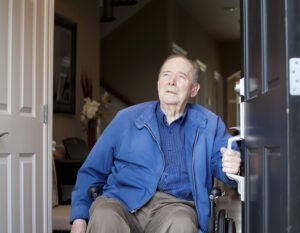 bigstock Elderly Man In Wheelchair At H 34755887 2