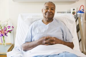 bigstock Senior Man Sitting In Hospital 13886003